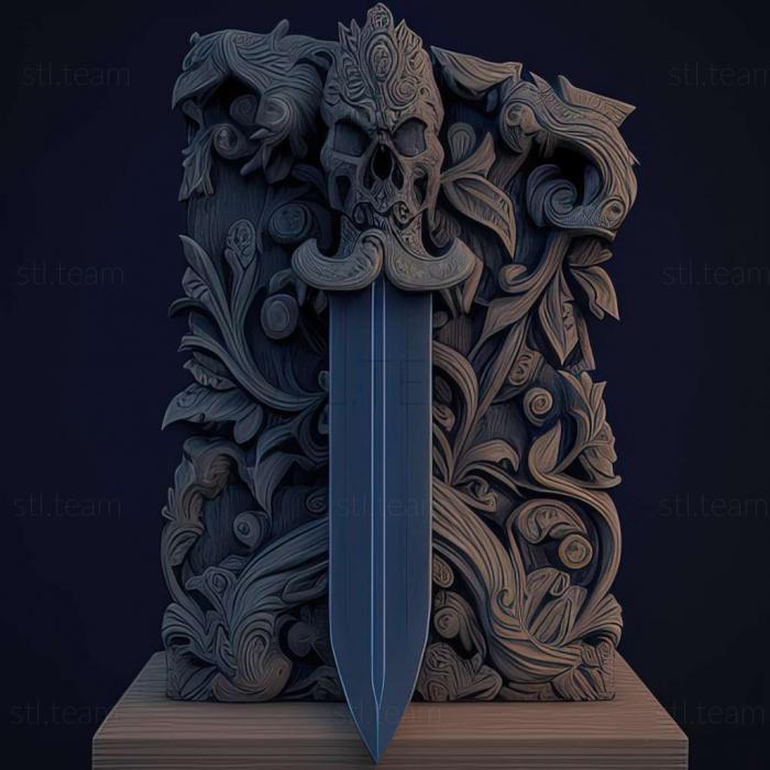 3D model Sword of the Necromancer game (STL)